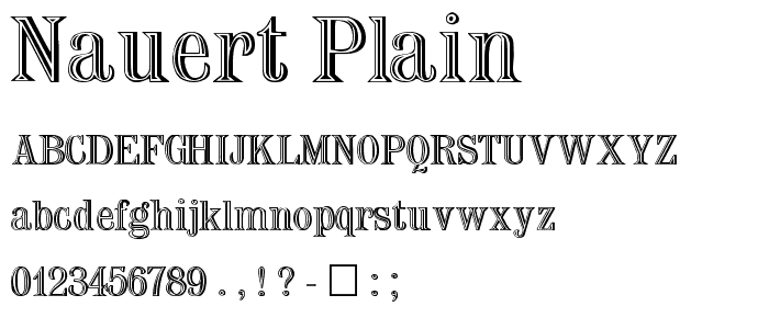 Nauert Plain font